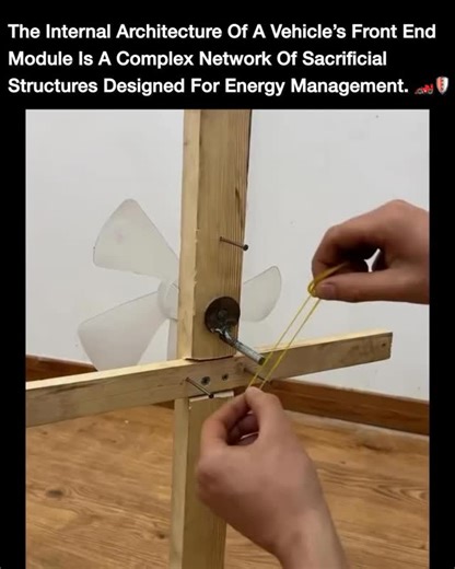Abdulafeez Adam on Instagram: "The primary engineering challenge addressed in this sequence is the management of kinetic energy during high-velocity impacts. Automotive engineers utilize a strategy of programmed structural deformation to mitigate the deceleration forces experienced by the cabin occupants. The front-end module acts as a series of sacrificial zones. Upon impact, the longitudinal members and sub-frame components are designed to buckle at predetermined stress points. This controlled