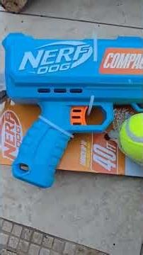 Nerf Dog Compact Blaster Marshmello Review #playingwithdog