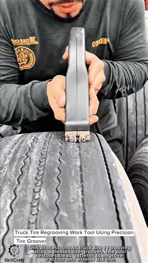 Truck Tire Regrooving Work Tool Using Precision Tire Groover #worktool