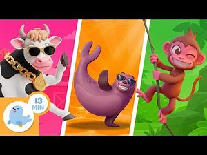 🎶 ANIMAL Songs for Kids 🐾 Farm, Wild, and Marine Animals 🦁🐬🐮