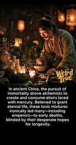 25K views · 649 reactions | In ancient China, the quest for eternal life led alchemists to consume elixirs containing mercury, believing it held the secret to immortality. #AncientAlchemy #questforimmortality | Weird but True | Facebook