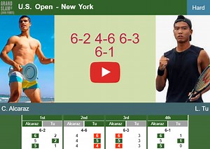 Carlos Alcaraz ousts Tu in the 1st round to set up a battle vs Van De Zandschulp at the U.S. Open. HIGHLIGHTS, INTERVIEW - U.S. OPEN RESULTS - Tennis Tonic - News, Predictions, H2H, Live Scores, stats