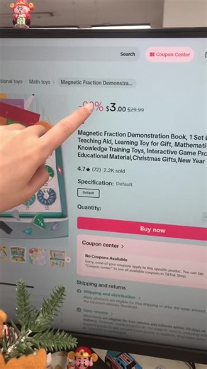 Don’t miss this magnetic fraction learning book!#magnetic #fractions #math #tiktokshop #discount