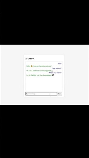 How to make AI chatbot using HTML and Python #coding #html5 #youtube