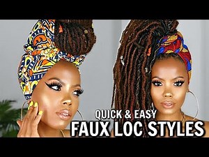 #WERK 9 QUICK & EASY CROCHET FAUX LOCS STYLES + HEAD WRAP TUTORIAL $50 LONG 20" FAUX LOCS| TASTEPINK