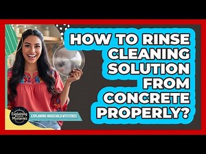 How To Rinse Cleaning Solution From Concrete Properly?