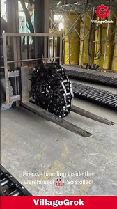 Forklift Handling Heavy Chains: Industrial Logistics