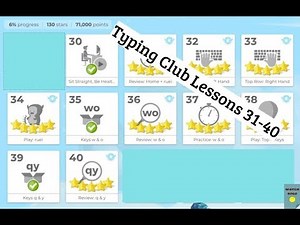 Typing Club Lessons 31-40