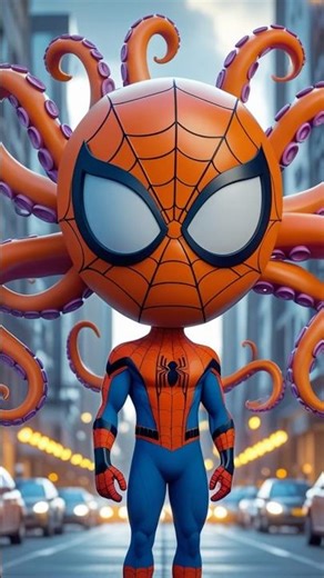 Spider-Man Fights the Umbrella Villain in an Epic City Battle 😮 #shorts #spiderman