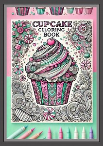 Sweet Treats: Cupcake Coloring Book, PDF Format, Available in A4 & 8.5 X 11 Sizes - Etsy