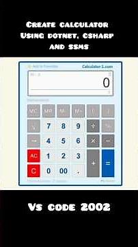 Create Your Own Calculator in ASP.NET in Minutes!#ASPX #DotNet#WebDevelopment #CalculatorProject