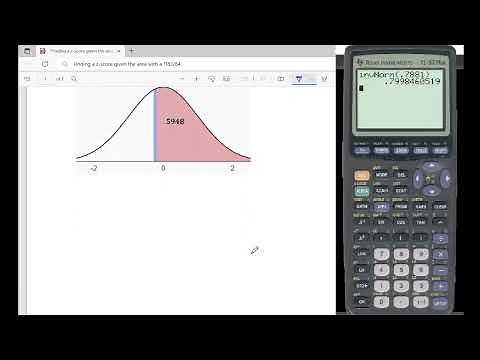 Finding a z score given the area with a TI83/84