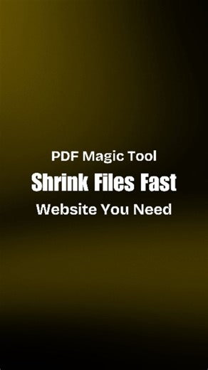 Useful AI on Instagram: "This Website Shrinks PDFs Like Magic useful websites, PDF compressor, productivity tools, online tools, underrated websites, free tools, document editing, work hacks, digital efficiency, internet finds #Websites #Productivity #TechTools #PDF #LifeHacks #InternetFinds #Shorts"