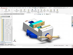 Assembly Drawing In Solidworks - Machine Vice Part 1