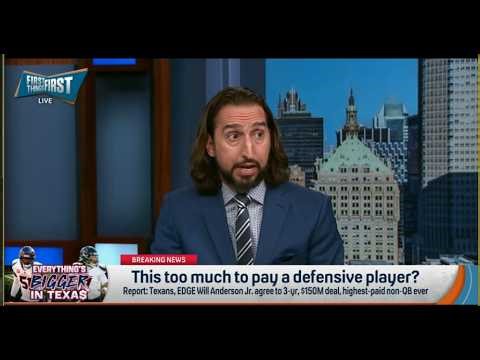 Houston Texans Pay Defense TOO MUCH? 👀 Nick Wright REACTS | FIRST THINGS FIRST | NFL