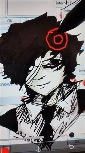 random Dazai drawing on my new drawing tablet #dazaiosamu #dazai #drawing #error #bungoustraydogs hi