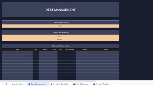 Debt Snowball Payoff Template for Excel & Google Sheets