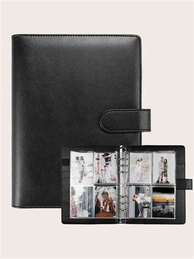 A5 Multifunctional Photo Card Binder Set, Fashionable Album Design, Compact & Durable, PU Leather Loose-Leaf Notebook Cover, Suitable For Daily Planning, Notes, Office Supplies, Back To School, Learning | SHEIN