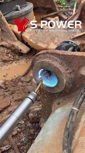 S power Line Boring Machine Excavator Repair #enginiring #machine #welding #lineboring
