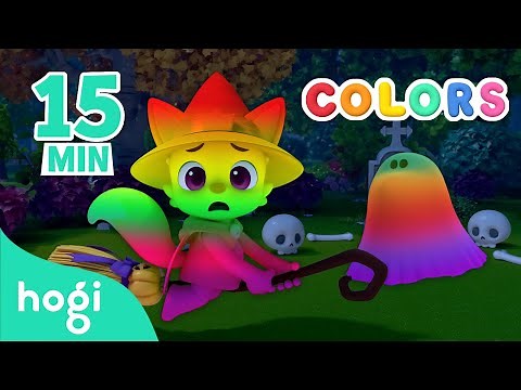 Learn Colors with Witch Pinkfong & Halloween Ghost | 15min | Colors for Kids | Learn with Hogi