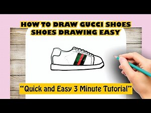 How to Draw GUCCI SHOES | Shoes Drawing Easy