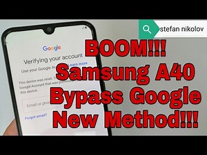 BOOM!!! Samsung A40 SM-A405FN. Remove Google Account. Bypass FRP.