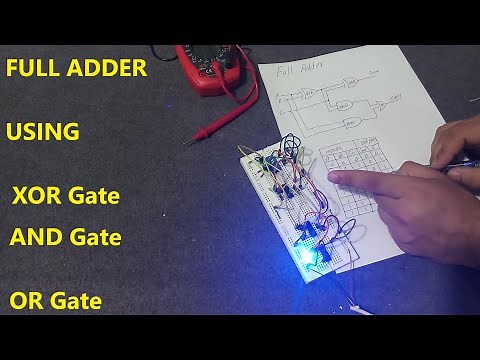 full adder implementation using XOR AND OR Gates