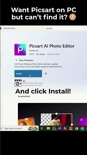 How to Download Picsart AI Photo Editor for PC #shorts #viral #picsart #picsartpc #photoediting
