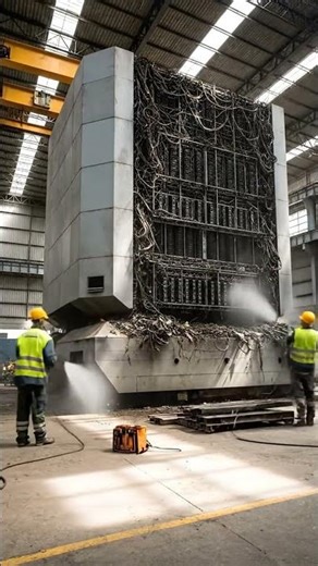 How they dismantled 91 tons #construction #machinery