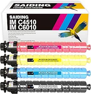 IM C4510 IM C6010 Toner Cartridge 842526 842529 842528 842527 High Yield New Chip Replacement Ricoh Lanier Savin IM C4510 IM C5510 IM C6010 IM C7010 IM C4510SD IM C6010SD Printer(4-Pack)