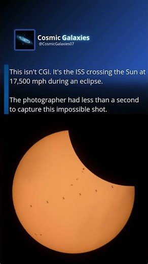 The IMPOSSIBLE Photo of the Space Station at 17,500 mph 🚀 #nasa #space