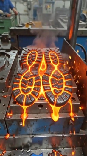 AI Turns an EVA Sole Mold into a Volcanic Forge! 🌋🔥 Handcrafted Sneaker Magic