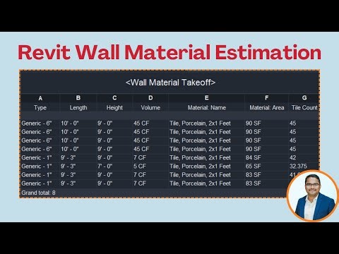 Wall Tile Estimation and Layout in Revit