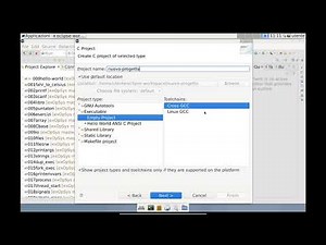creare un nuovo progetto C in Eclipse