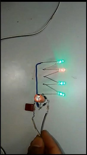 No Transformer! 4 LED Bright Light Circuit Using 230V AC to 16V DC #power_gen #transformer #diy