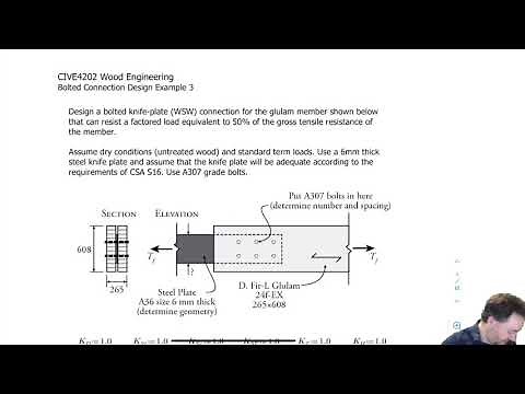 Bolted Wood Connection Example 3 - DESIGN