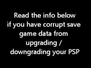 Fixing Corrupt Save Game Data on PSP