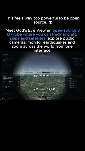 This Open-Source Tool Can Track the World 👀 | God’s Eye View #ai #privacy #opensource #godseye #tech