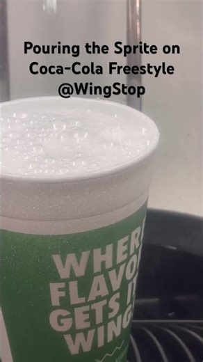 I pour Sprite at Wing Stop for Coca-Cola Freestyle