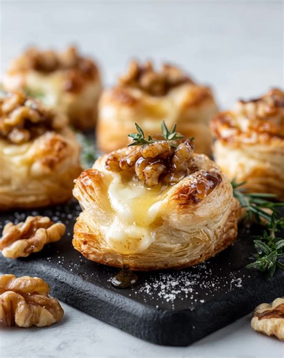 89K views · 502 reactions | 燎 Golden Melt: Brie & Walnut Mini Pastry...