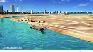How the construction of the revetment takes place.. | Port City Colombo