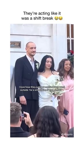 Memes for the Queens ✨ on Instagram: "Charli XCX, whose real name is Charlotte Aitchison, recently married George Daniel, the drummer of The 1975, in an intimate London ceremony. The couple tied the knot at Hackney Town Hall, surrounded by close friends and family. Charli wore a stunning off-the-shoulder Vivienne Westwood mini dress with a tulle veil, while George looked effortlessly cool in a relaxed double-breasted suit. After the ceremony, they celebrated with an Italian dinner and a lively E