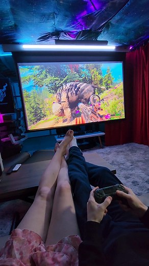 Immersive Gaming Experience with 4K HDR Projector | PlayStation Setup