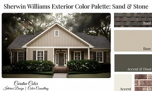Sand and Stone - SHERWIN WILLIAMS Exterior Color Palette - Etsy