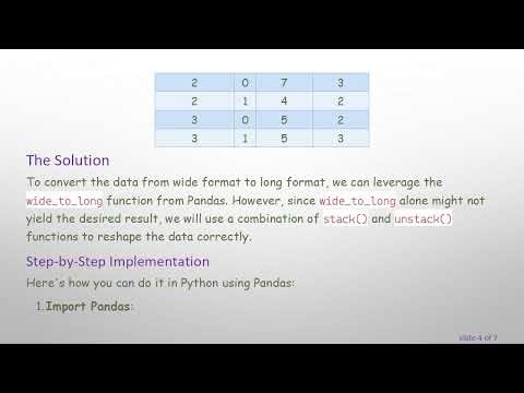 Efficiently Transpose Wide Format Data into Long Format using Pandas