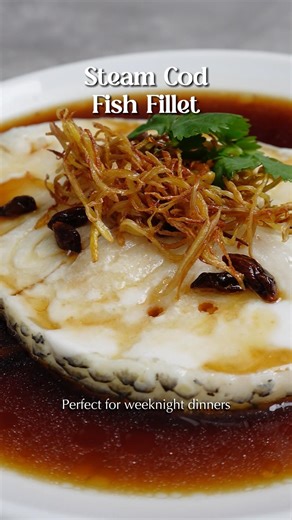 5 min Steamed Cod Fish Fillet #fish #steamed #easyrecipe #asianfood