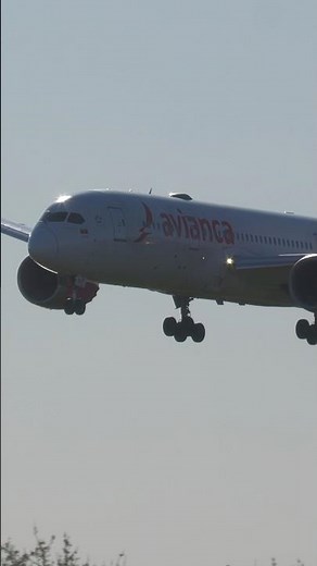 🇨🇴 Avianca Boeing 787 Dreamliner landing at London Heathrow Airport ✈️ #boeing #aviation