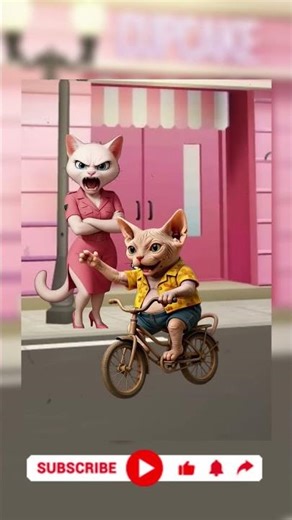 Skinny Cat Tries to Impress a Pretty Cat 😻 | Let’s Head Out! #shorts #catlovers #catvideos #funny