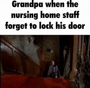 Grandpa when the nursing home staff forget to lock his door - iFunny