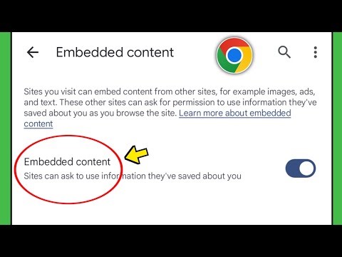 Embedded content settings on chrome